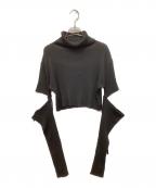 ANDMARYアンドマリー）の古着「タートルネックニット」｜ブラック