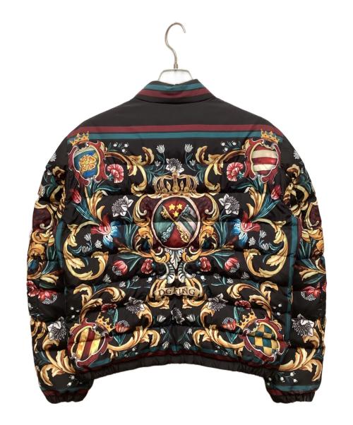 DOLCE & GABBANA（ドルチェ＆ガッバーナ）DOLCE & GABBANA (ドルチェ＆ガッバーナ) バロック調プリントダウンジャケット ブラック サイズ:48の古着・服飾アイテム