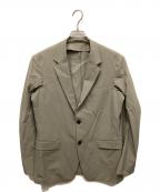 TOMORROW LANDトゥモローランド）の古着「ナイロンポリウレタン シングルブレステッド2Bジャケット」｜グリーン