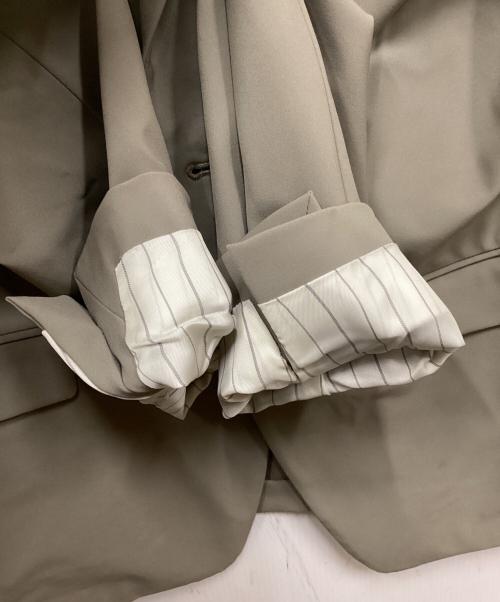 TOMORROW LAND（トゥモローランド）TOMORROW LAND (トゥモローランド) ナイロンポリウレタン シングルブレステッド2Bジャケット グリーン サイズ:48の古着・服飾アイテム