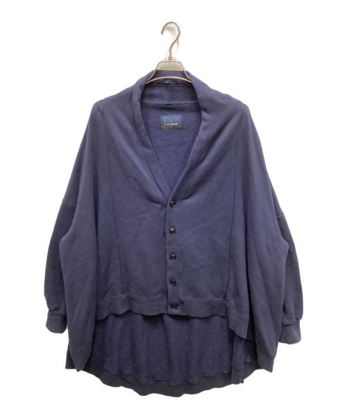 REGULATION Yohji Yamamoto（レギュレーションヨウジヤマモト）REGULATION Yohji Yamamoto (レギュレーションヨウジヤマモト) LIY/C FRENCH TERRY R-BIG SILHOUETTE CD/フレンチテリービッグシルエットカーディガン ネイビー サイズ:2の古着・服飾アイテム