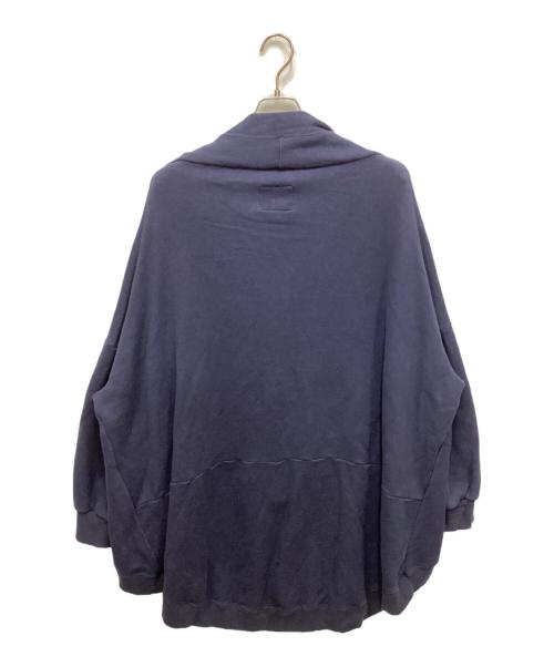 REGULATION Yohji Yamamoto（レギュレーションヨウジヤマモト）REGULATION Yohji Yamamoto (レギュレーションヨウジヤマモト) LIY/C FRENCH TERRY R-BIG SILHOUETTE CD/フレンチテリービッグシルエットカーディガン ネイビー サイズ:2の古着・服飾アイテム