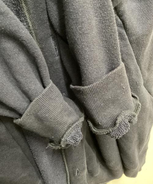 REGULATION Yohji Yamamoto（レギュレーションヨウジヤマモト）REGULATION Yohji Yamamoto (レギュレーションヨウジヤマモト) LIY/C FRENCH TERRY R-BIG SILHOUETTE CD/フレンチテリービッグシルエットカーディガン ネイビー サイズ:2の古着・服飾アイテム