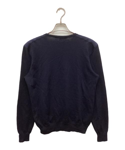 GUCCI（グッチ）GUCCI (グッチ) シルクショルダーパッチニット ネイビー サイズ:XLの古着・服飾アイテム
