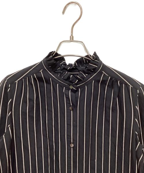 A.P.C.（アーペーセー）A.P.C. (アーペーセー) フリルシャツワンピース ブラック サイズ:34の古着・服飾アイテム