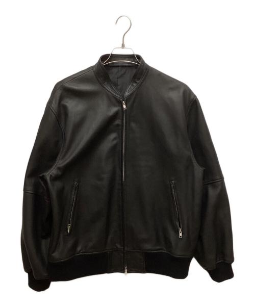 JOURNAL STANDARD（ジャーナルスタンダード）JOURNAL STANDARD (ジャーナルスタンダード) シープレザー ボンバーブルゾン ブラック サイズ:Lの古着・服飾アイテム