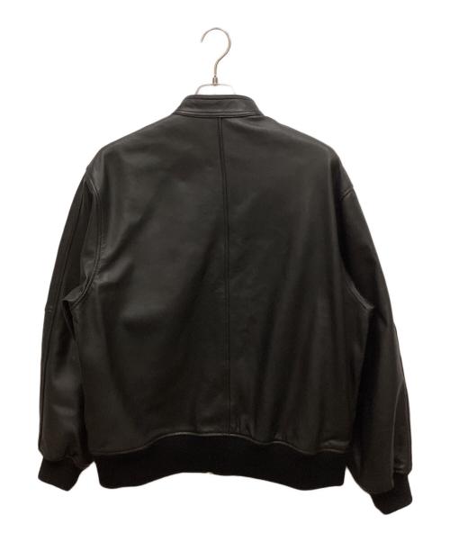 JOURNAL STANDARD（ジャーナルスタンダード）JOURNAL STANDARD (ジャーナルスタンダード) シープレザー ボンバーブルゾン ブラック サイズ:Lの古着・服飾アイテム