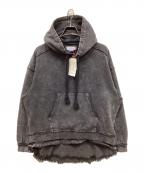 MAISON SPECIALメゾンスペシャル）の古着「Distressed Layered Prime-Over Hoodie/ダメージレイヤードプライムオーバーフーディー」｜ブラック