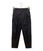 MARKAWAREマーカウェア）の古着「PEGTOP TROUSERS ORGANIC WOOL TROPICAL/ペグトップトラウザーズオーガニックウールトロピカル」｜ブラック