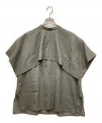 ebureエブール）の古着「2WAY クリアボイル ケープ ブラウス」｜グレー