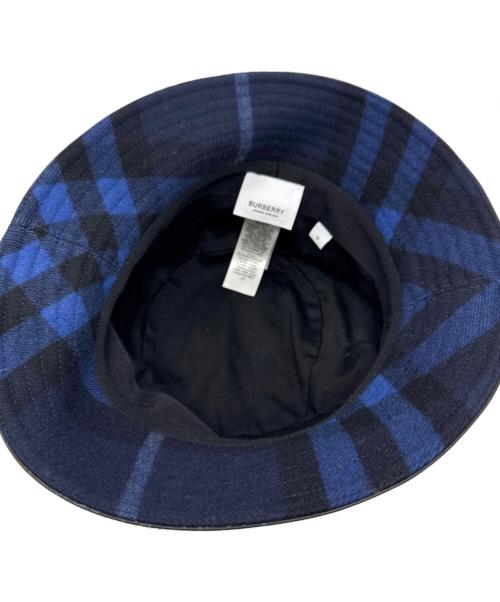 BURBERRY（バーバリー）BURBERRY (バーバリー) Check Pattern Bucket Hat/チェックパターンバケットハット ネイビー サイズ:Mの古着・服飾アイテム