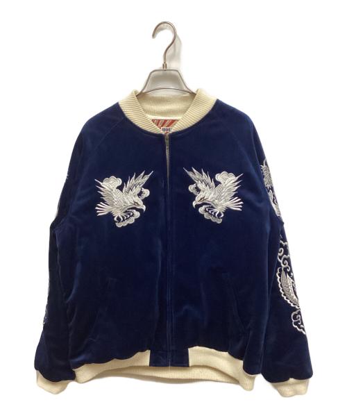 HOUSTON（ヒューストン）HOUSTON (ヒューストン) 別珍スーベニアベロアスカジャン ネイビー サイズ:Lの古着・服飾アイテム