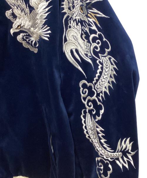 HOUSTON（ヒューストン）HOUSTON (ヒューストン) 別珍スーベニアベロアスカジャン ネイビー サイズ:Lの古着・服飾アイテム