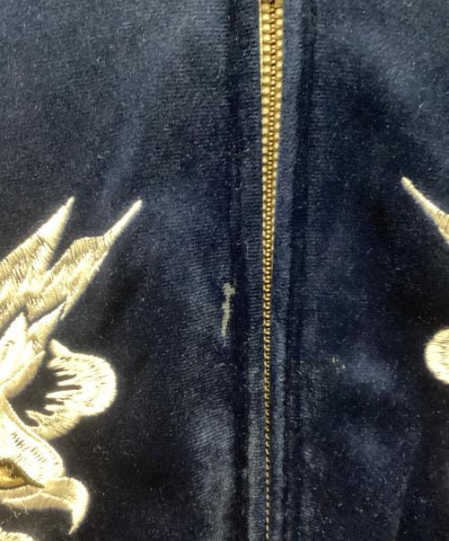 HOUSTON（ヒューストン）HOUSTON (ヒューストン) 別珍スーベニアベロアスカジャン ネイビー サイズ:Lの古着・服飾アイテム