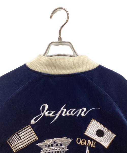 HOUSTON（ヒューストン）HOUSTON (ヒューストン) 別珍スーベニアベロアスカジャン ネイビー サイズ:Lの古着・服飾アイテム