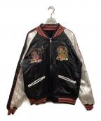 HOUSTONヒューストン）の古着「リバーシブルスカジャン」｜ブラック