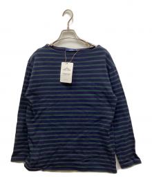 SAINT JAMES（セントジェームス）の古着「ボーダーカットソー」｜グリーン