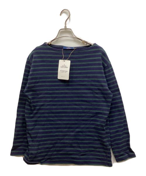 SAINT JAMES（セントジェームス）SAINT JAMES (セントジェームス) ボーダーカットソー グリーン サイズ:Mの古着・服飾アイテム