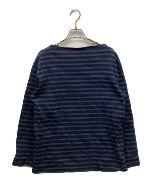 SAINT JAMES（セントジェームス）SAINT JAMES (セントジェームス) ボーダーカットソー グリーン サイズ:Mの古着・服飾アイテム