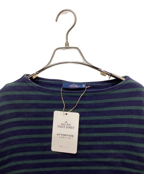 SAINT JAMES（セントジェームス）SAINT JAMES (セントジェームス) ボーダーカットソー グリーン サイズ:Mの古着・服飾アイテム