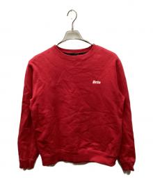 F.C.R.B.（エフシーレアルブリストル）の古着「SMALL LOGO CREWNECK SWEAT」｜レッド