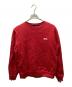 F.C.R.B.（エフシーレアルブリストル）の古着「SMALL LOGO CREWNECK SWEAT」｜レッド
