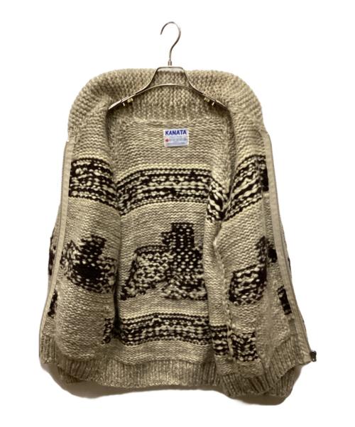 KANATA（カナタ）KANATA (カナタ) カウチンニットカーディガン ベージュ サイズ:不明の古着・服飾アイテム