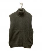 STEVEN ALANスティーブンアラン）の古着「ハミルトンウール ドライバーズニットベスト」｜カーキ