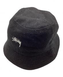 stussy（ステューシー）の古着「Melton Wool Deep Bucket Hat/メルトンウールディープバケットハット」｜ブラック