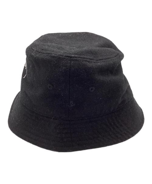 stussy（ステューシー）stussy (ステューシー) Melton Wool Deep Bucket Hat/メルトンウールディープバケットハット ブラック サイズ:L/XLの古着・服飾アイテム