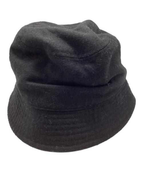 stussy（ステューシー）stussy (ステューシー) Melton Wool Deep Bucket Hat/メルトンウールディープバケットハット ブラック サイズ:L/XLの古着・服飾アイテム