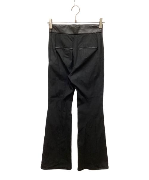 Mame Kurogouchi（マメクロゴウチ）mame kurogouchi (マメクロゴウチ) ハイウェストチノフレアトラウザーズ ブラック サイズ:1の古着・服飾アイテム