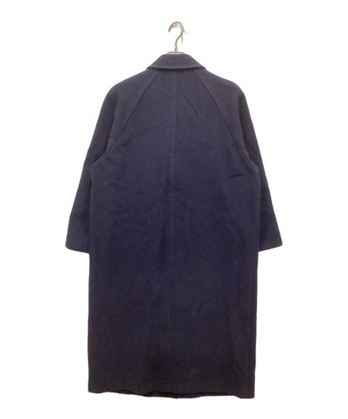 ROBE DE CHAMBRE COMME DES GARCONS（ローブドシャンブル コムデギャルソン）ROBE DE CHAMBRE COMME DES GARCONS (ローブドシャンブル コムデギャルソン) ウールステンカラーコート ネイビー サイズ:表記無しの古着・服飾アイテム