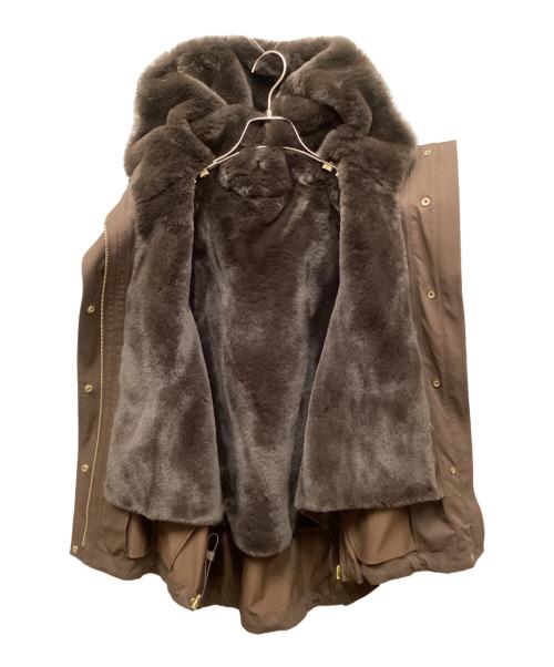 PLST（プラステ）PLST (プラステ) ファーライナー付き マウンテンパーカー ブラウン サイズ:Mの古着・服飾アイテム