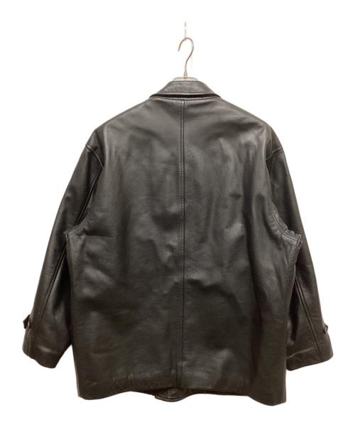 COMME des GARCONS HOMME（コムデギャルソン オム）COMME des GARCONS HOMME (コムデギャルソン オム) 98AW川久保キルティングライナーレザーカーコート ブラック サイズ:Mの古着・服飾アイテム