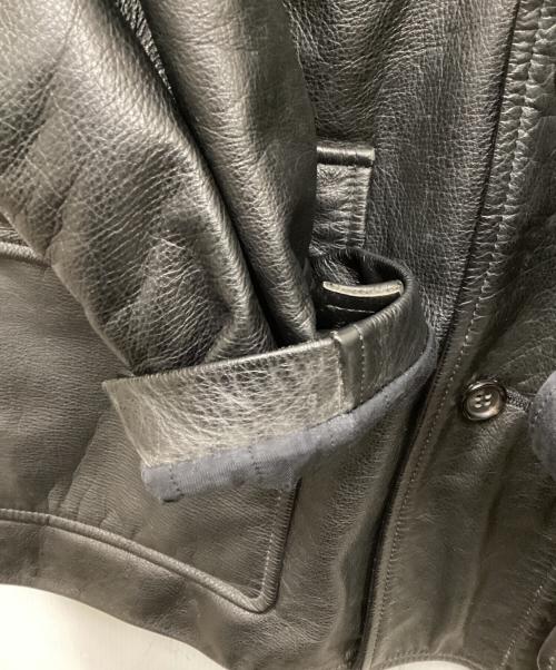 COMME des GARCONS HOMME（コムデギャルソン オム）COMME des GARCONS HOMME (コムデギャルソン オム) 98AW川久保キルティングライナーレザーカーコート ブラック サイズ:Mの古着・服飾アイテム