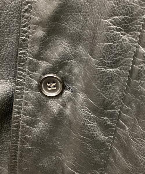 COMME des GARCONS HOMME（コムデギャルソン オム）COMME des GARCONS HOMME (コムデギャルソン オム) 98AW川久保キルティングライナーレザーカーコート ブラック サイズ:Mの古着・服飾アイテム