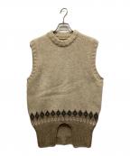 KAPITALキャピタル）の古着「3Gウール ノルディック柄 ベスト」｜ベージュ