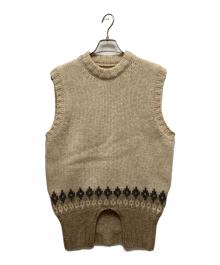 KAPITAL（キャピタル）の古着「3Gウール ノルディック柄 ベスト」｜ベージュ