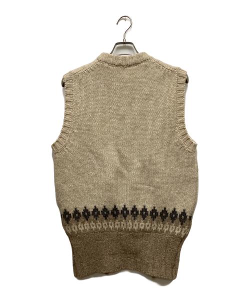 KAPITAL（キャピタル）KAPITAL (キャピタル) 3Gウール ノルディック柄 ベスト ベージュ サイズ:Lの古着・服飾アイテム