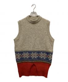 KAPITAL（キャピタル）の古着「ニットベスト」｜ベージュ