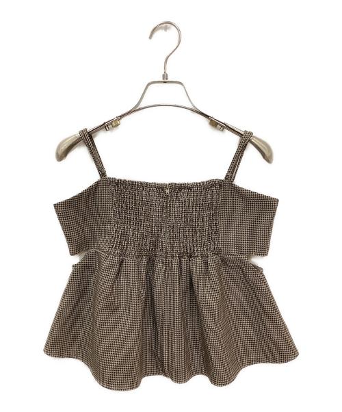 GALLEST（ギャレスト）GALLEST (ギャレスト) ビスチェセットガンクラブチェックタイトスカート ベージュ サイズ:38の古着・服飾アイテム