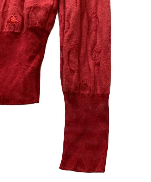 Vivienne Westwood RED LABEL（ヴィヴィアンウエストウッドレッドレーベル）Vivienne Westwood RED LABEL (ヴィヴィアンウエストウッドレッドレーベル) ニットカーディガン レッド サイズ:1の古着・服飾アイテム