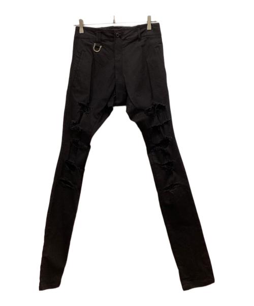 kiryuyrik（キリュウキリュウ）kiryuyrik (キリュウキリュウ) Damage Denime Sarouel Skinny Pants ブラック サイズ:XSの古着・服飾アイテム