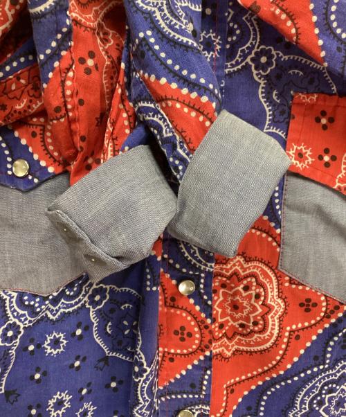 PERMA PRESSED（パーマプレスド）PERMA PRESSED (パーマプレスド) ペイズリー柄シャツ レッド×ブルー サイズ:Sの古着・服飾アイテム