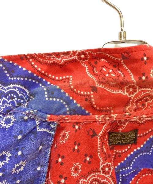 PERMA PRESSED（パーマプレスド）PERMA PRESSED (パーマプレスド) ペイズリー柄シャツ レッド×ブルー サイズ:Sの古着・服飾アイテム