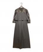 Diagramダイアグラム）の古着「刺繍 ワイドサロペット」｜グレー