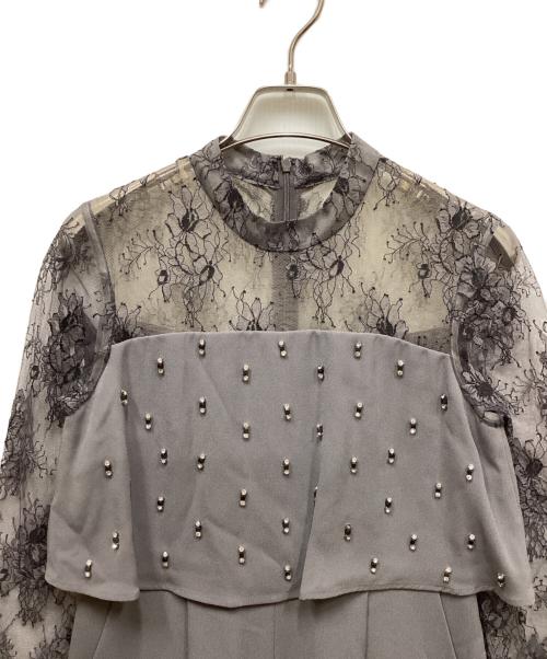 Diagram（ダイアグラム）Diagram (ダイアグラム) 刺繍 ワイドサロペット グレー サイズ:36の古着・服飾アイテム