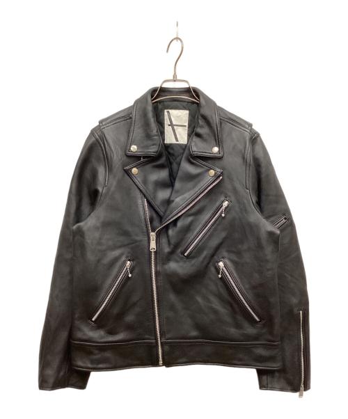 AZUL by moussy（アズールバイマウジー）AZUL by moussy (アズールバイマウジー) ラムレザーダブルライダースジャケット ブラック サイズ:FREEの古着・服飾アイテム