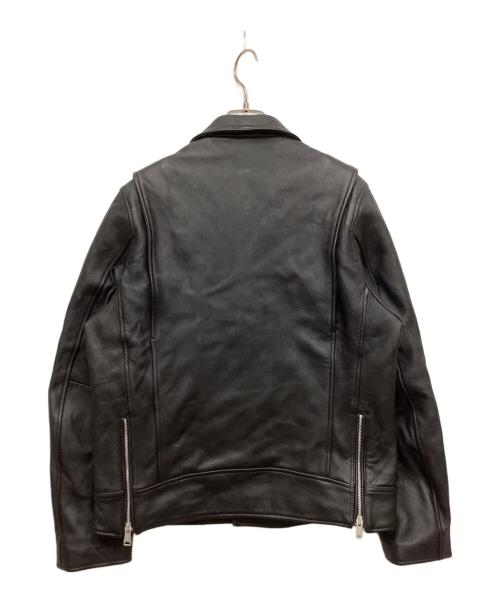 AZUL by moussy（アズールバイマウジー）AZUL by moussy (アズールバイマウジー) ラムレザーダブルライダースジャケット ブラック サイズ:FREEの古着・服飾アイテム